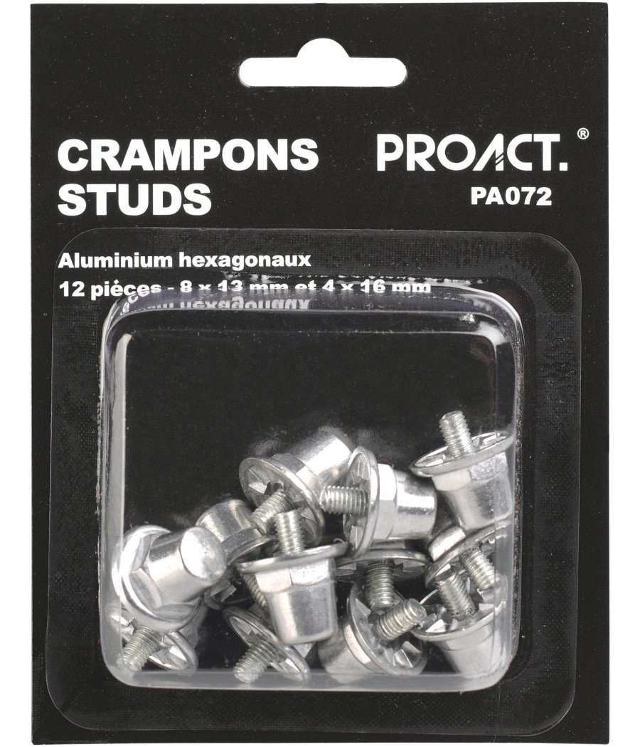 Boîte de 12 crampons alu hexagonaux