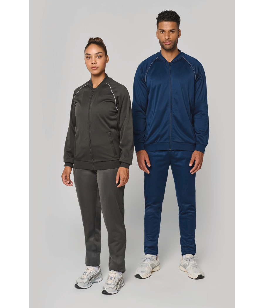 Veste de survêtement zippée avec liseré unisexe