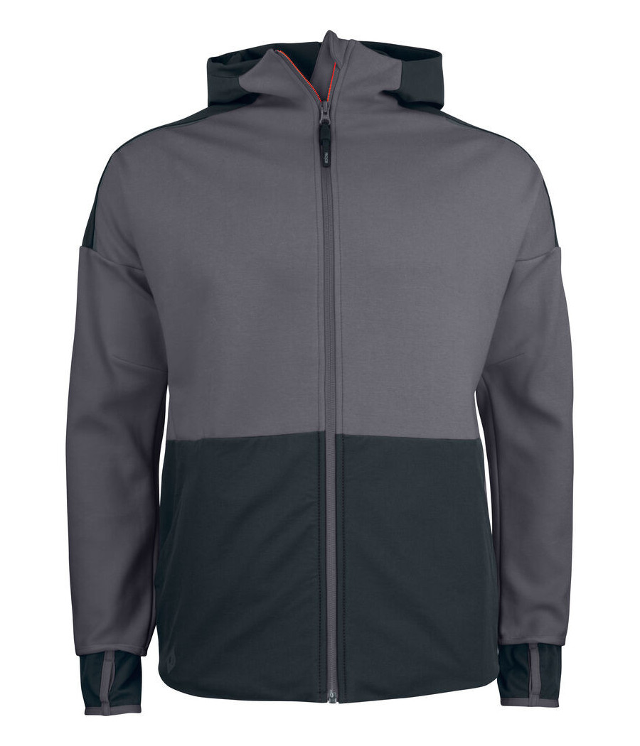 3120 SWEATHSIRT BI MATIERE CAPUCHE CONTRASTEE