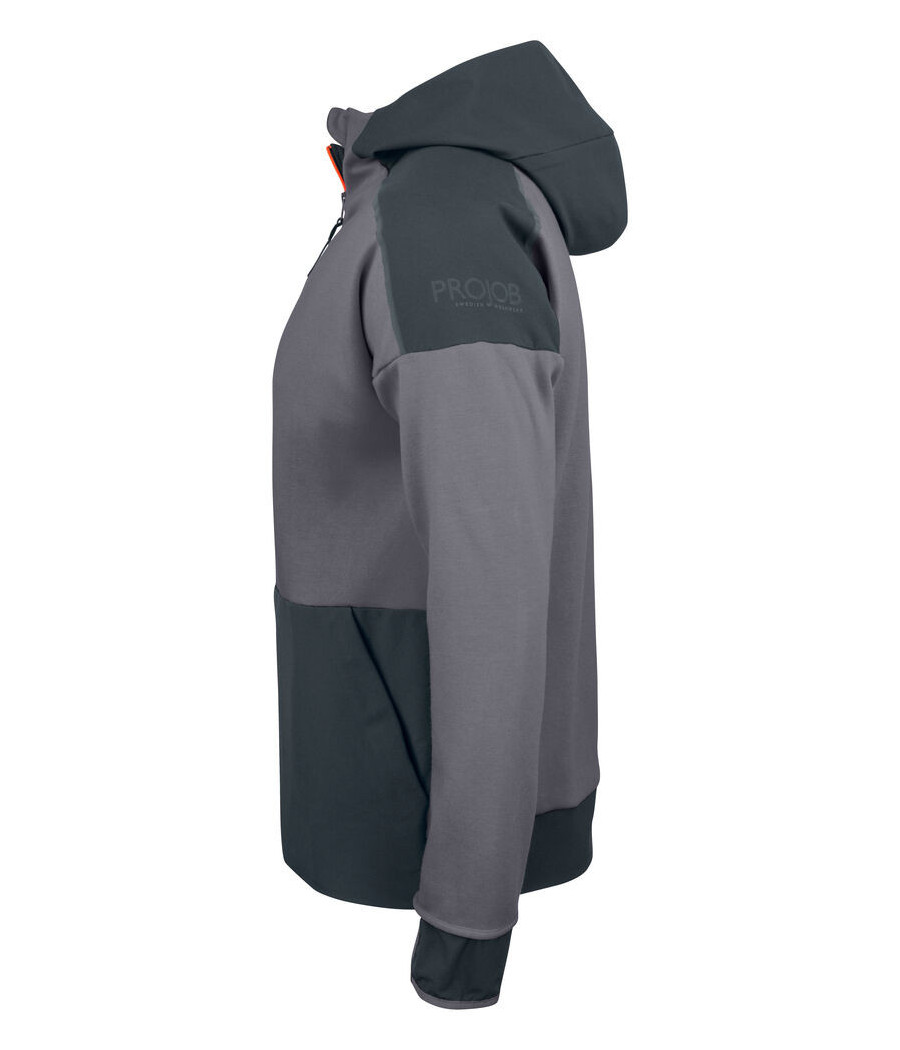 3120 SWEATHSIRT BI MATIERE CAPUCHE CONTRASTEE