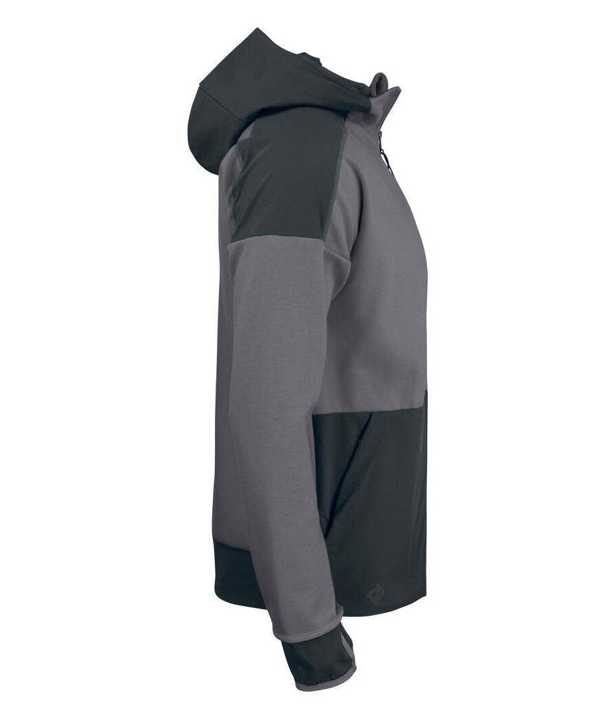 3120 SWEATHSIRT BI MATIERE CAPUCHE CONTRASTEE