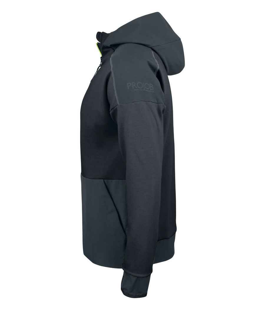 3120 SWEATHSIRT BI MATIERE CAPUCHE CONTRASTEE