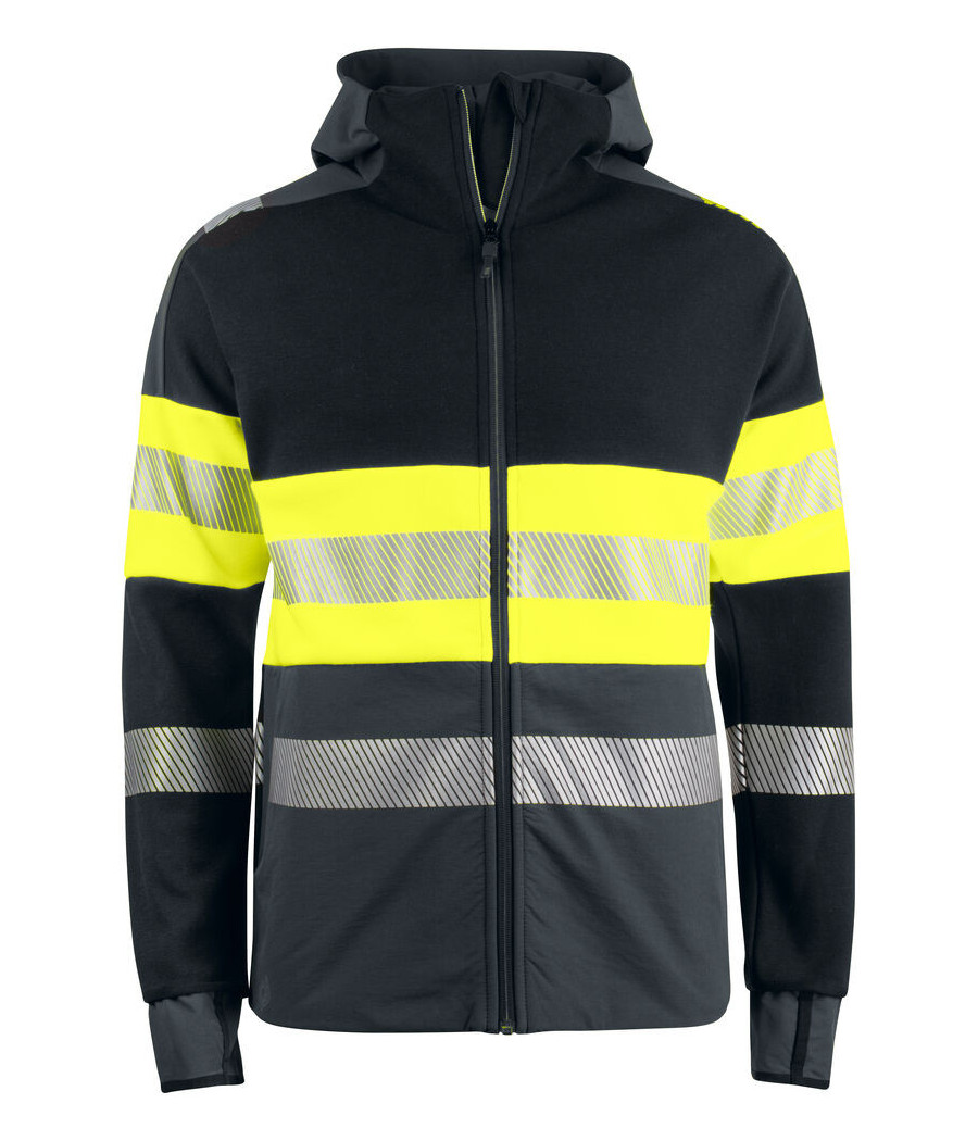 6122 SWEATSHIRT FULL ZIP CAPUCHE EN ISO 20471 CLASSE 1