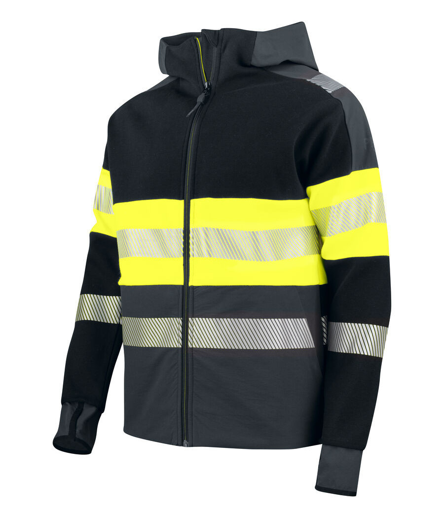 6122 SWEATSHIRT FULL ZIP CAPUCHE EN ISO 20471 CLASSE 1