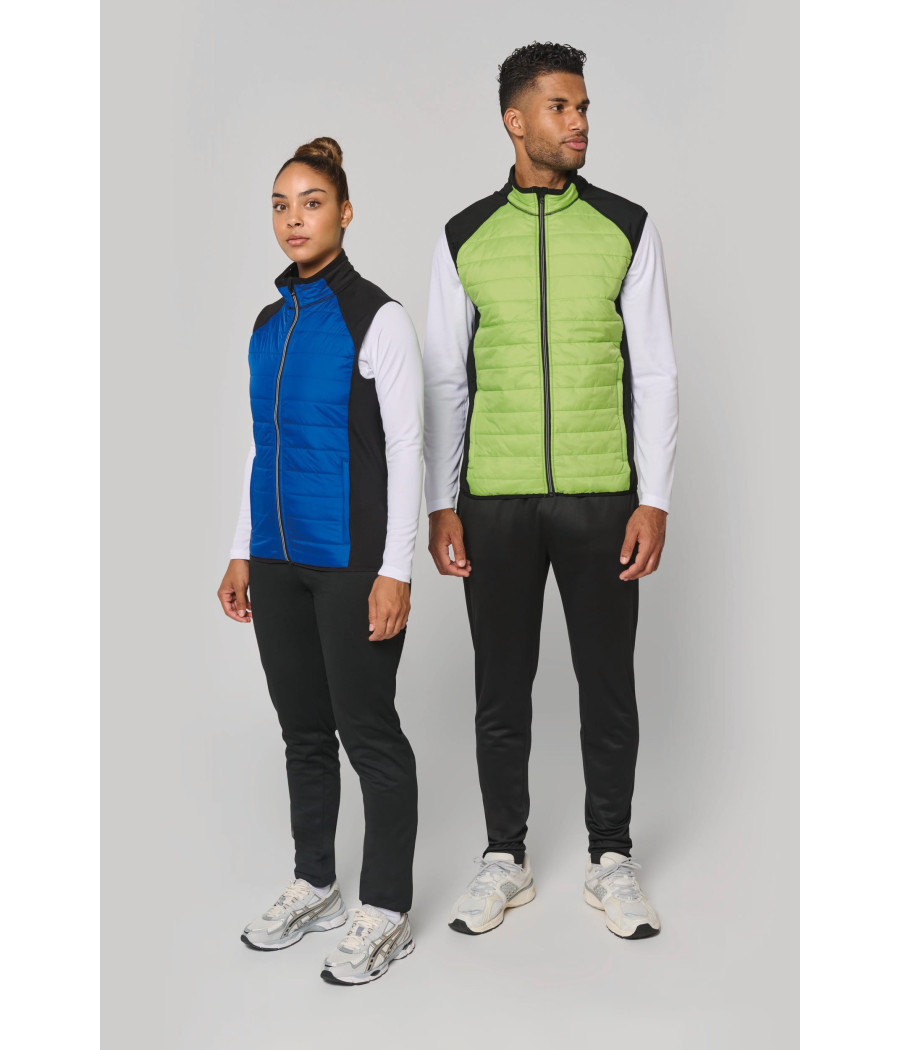 Veste sport bi-matière sans manches unisexe