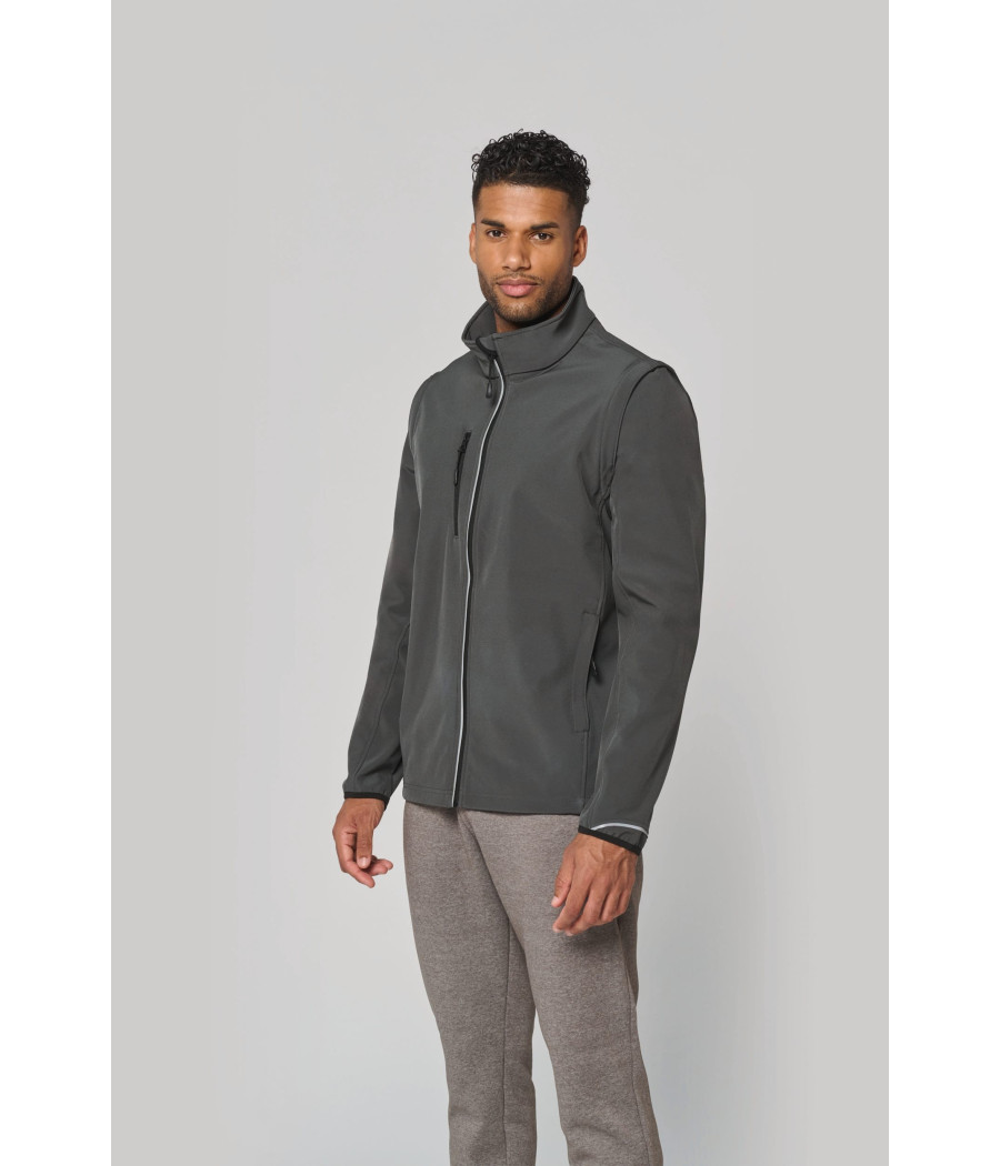 Veste softshell sport manches amovibles unisexe