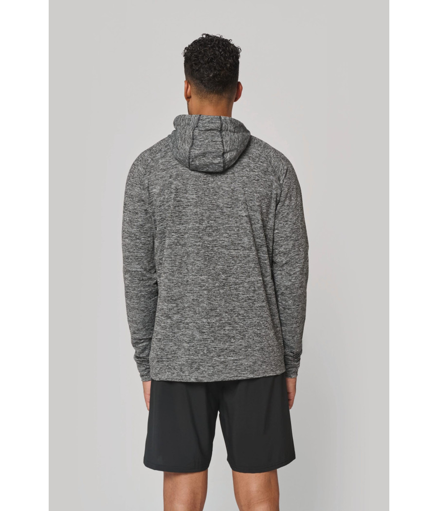 Sweat-shirt à capuche 1/4 zip sport unisexe