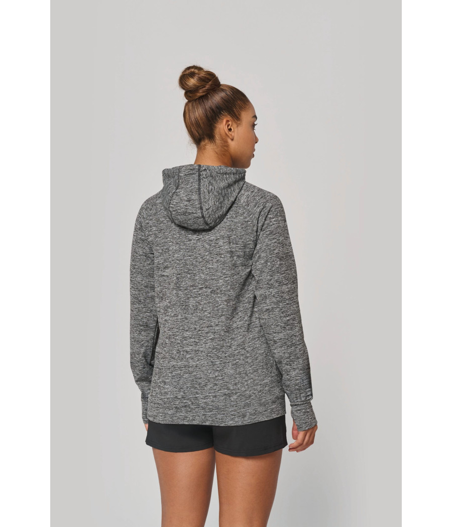 Sweat-shirt à capuche 1/4 zip sport unisexe