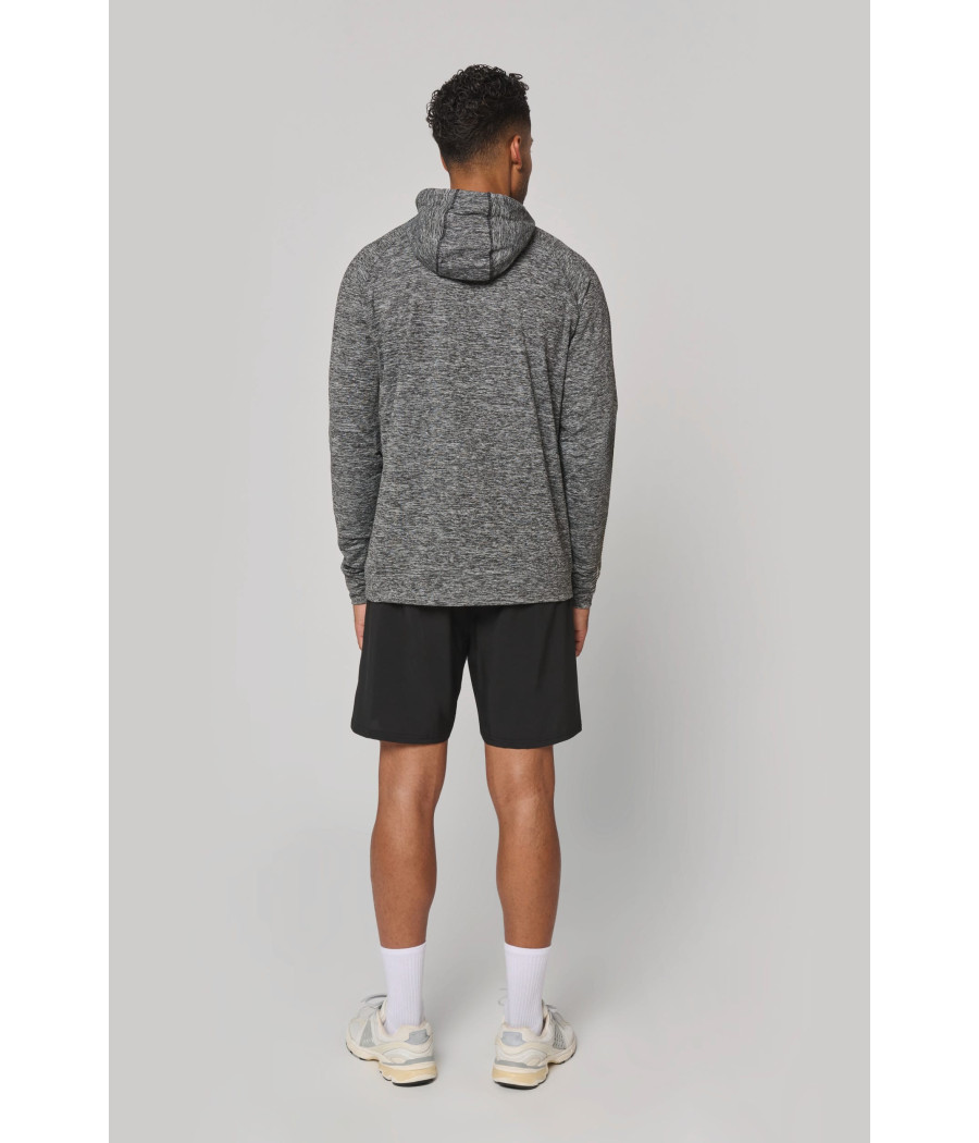 Sweat-shirt à capuche 1/4 zip sport unisexe