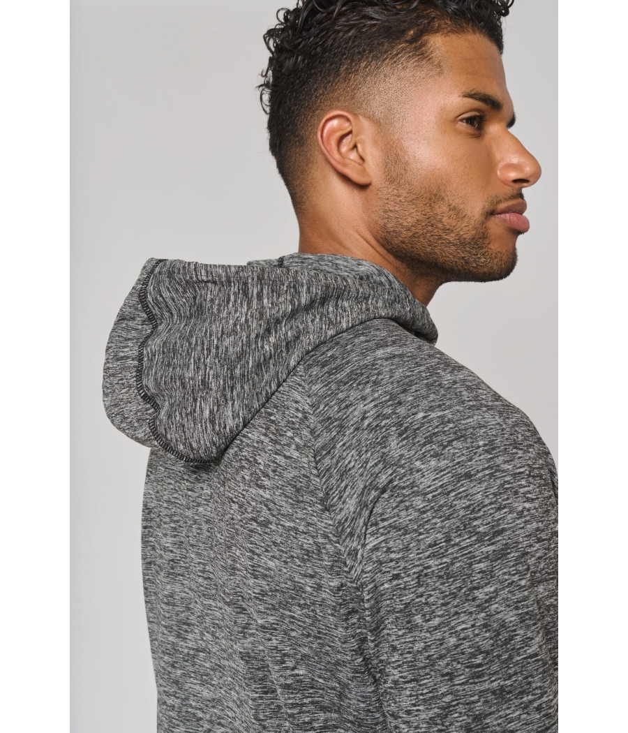 Sweat-shirt à capuche 1/4 zip sport unisexe