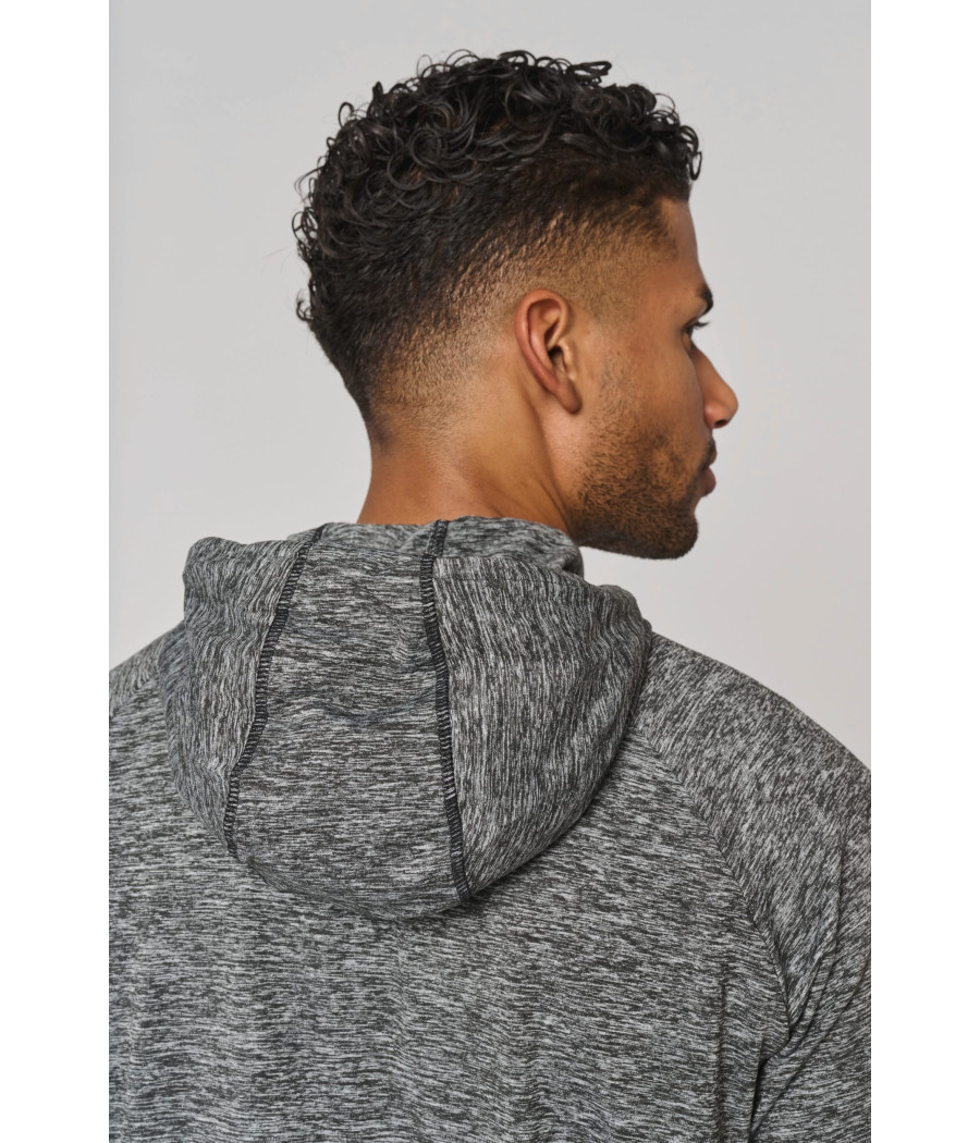 Sweat-shirt à capuche 1/4 zip sport unisexe