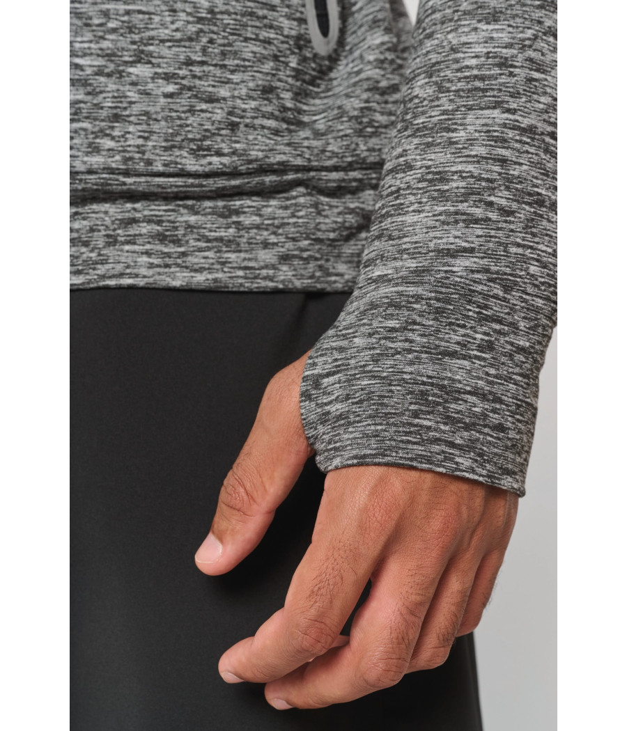 Sweat-shirt à capuche 1/4 zip sport unisexe