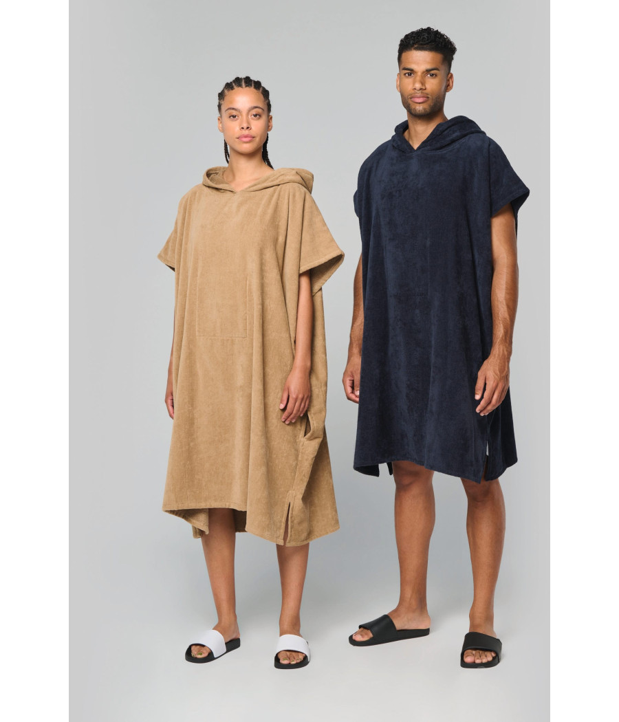 Poncho éponge à capuche unisexe
