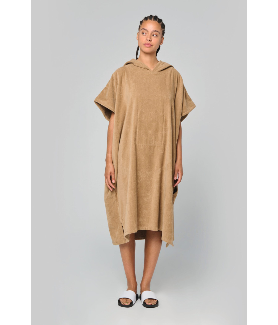 Poncho éponge à capuche unisexe