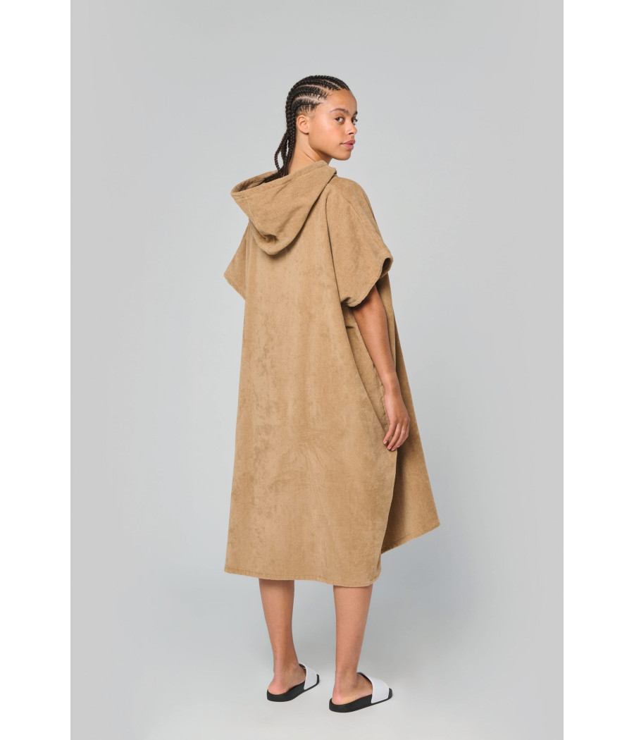 Poncho éponge à capuche unisexe