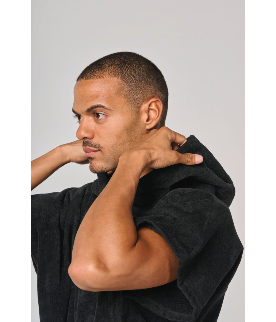 Poncho éponge à capuche unisexe