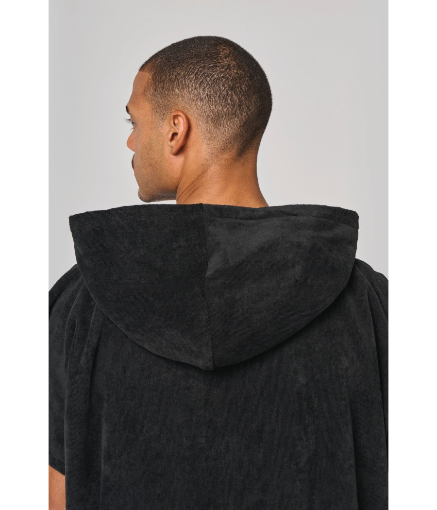 Poncho éponge à capuche unisexe