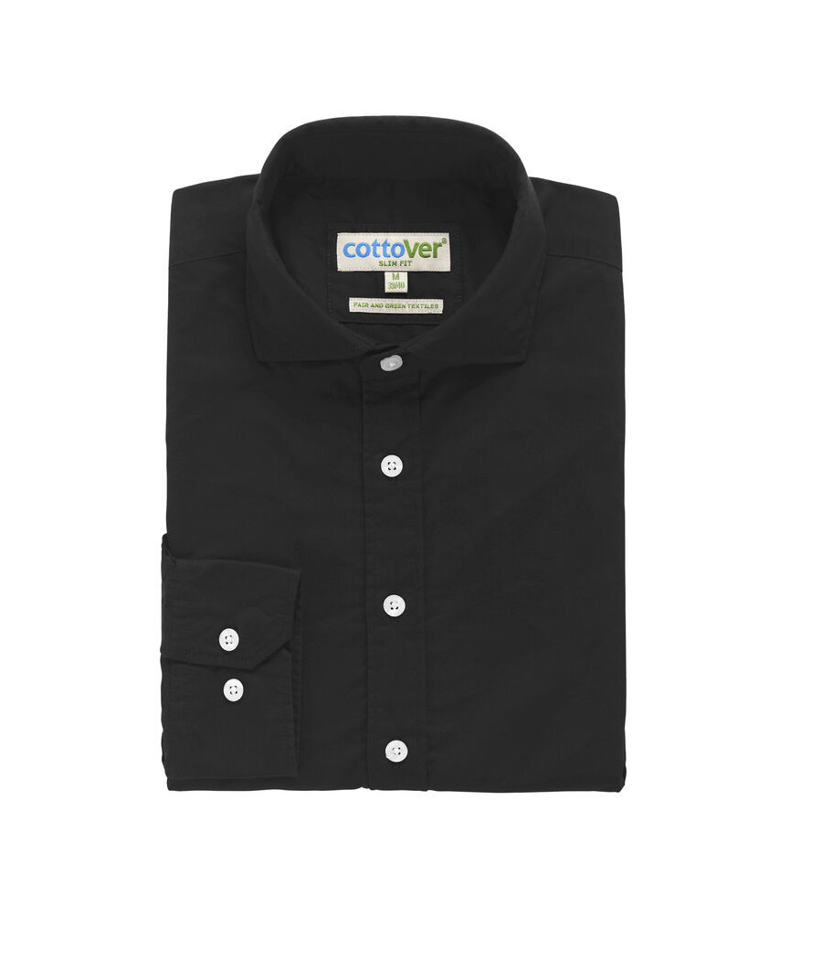 CHEMISE TWILL SLIM FIT HOMME - CERTIFIÉ GOTS