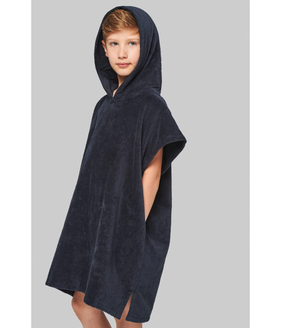 Poncho éponge à capuche enfant
