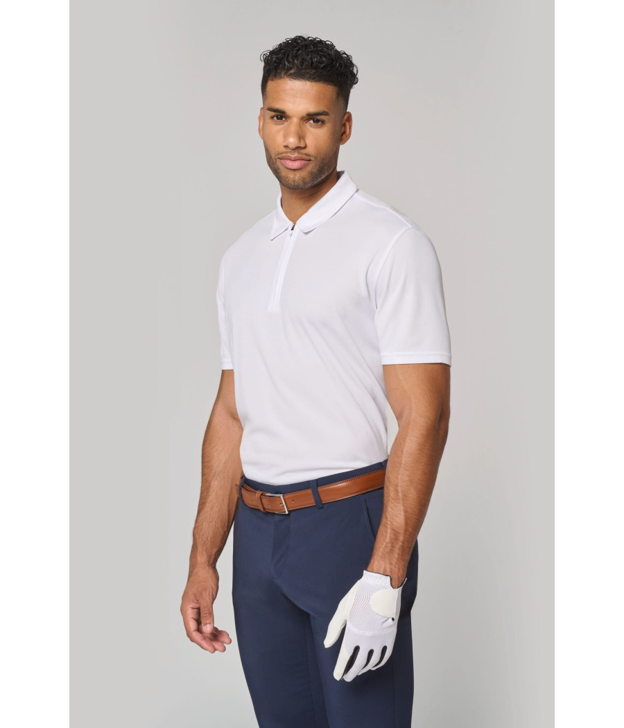 Polo de sport col 1/4 zip homme