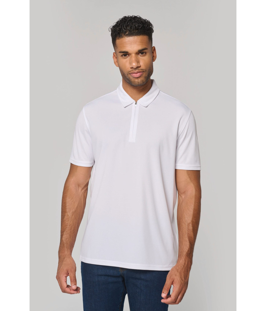 Polo de sport col 1/4 zip homme