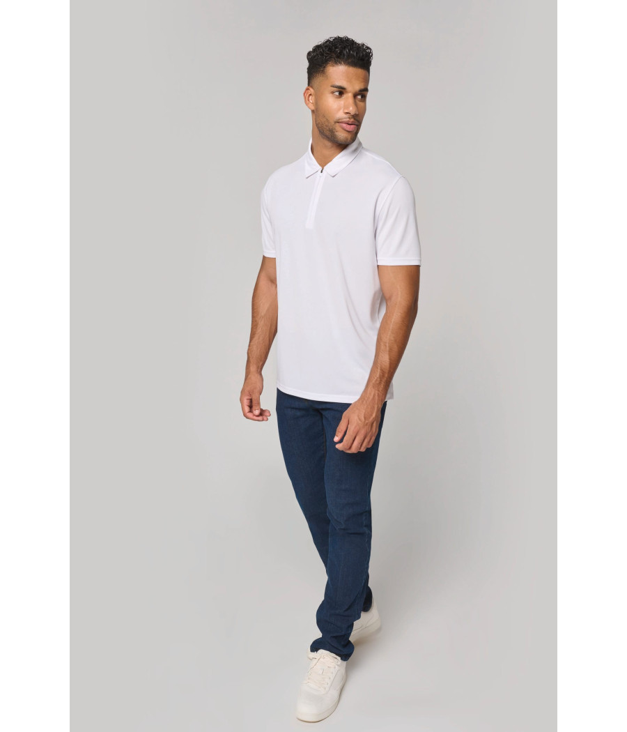 Polo de sport col 1/4 zip homme