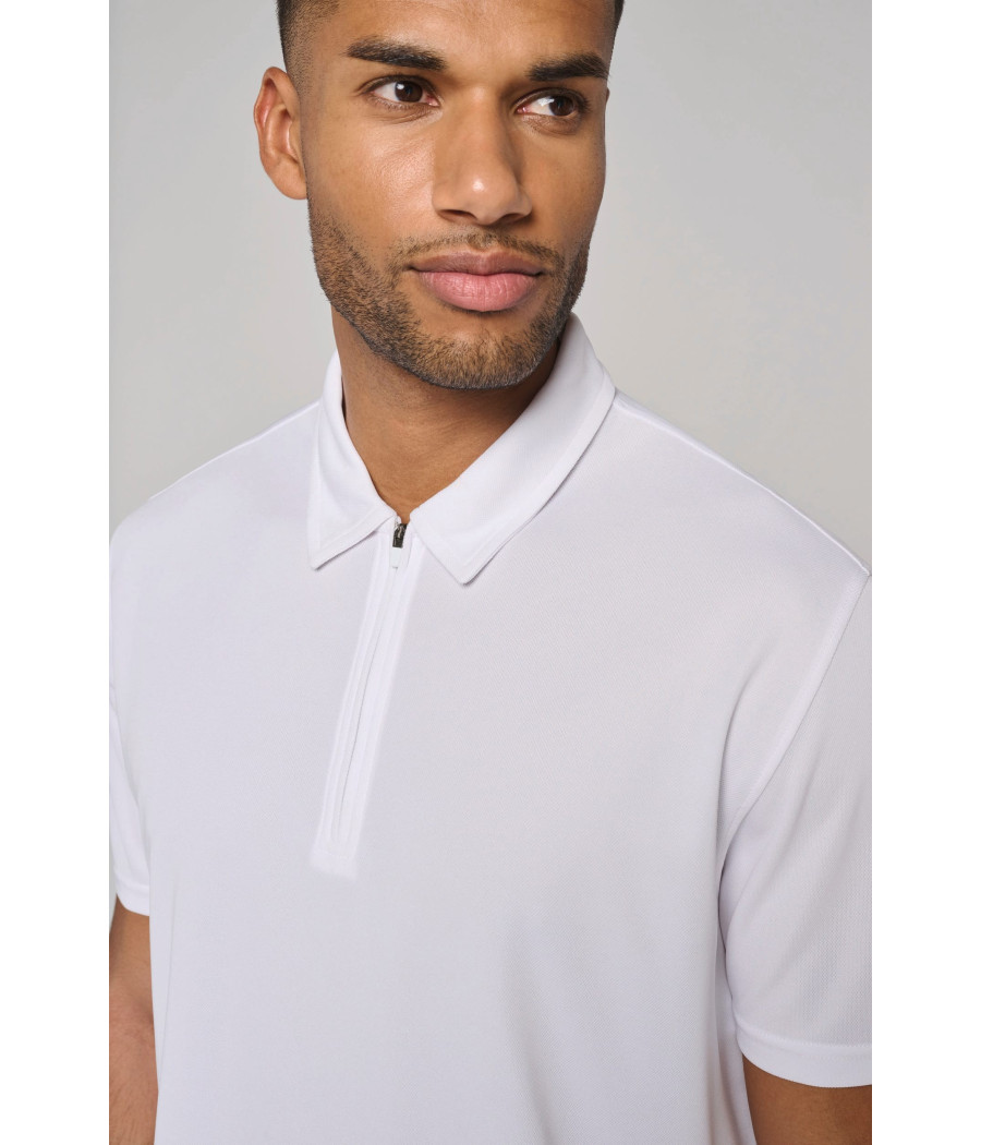 Polo de sport col 1/4 zip homme