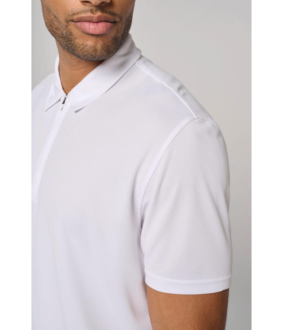 Polo de sport col 1/4 zip homme