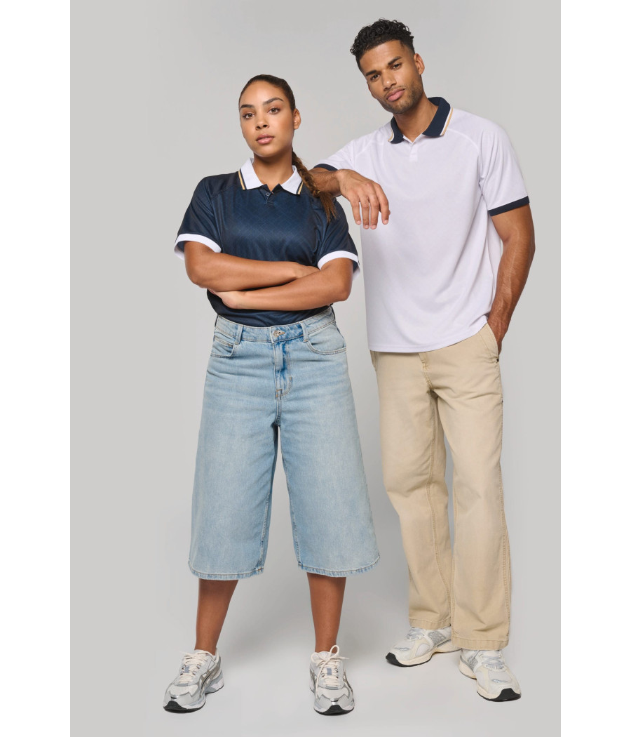 Maillot lifestyle à col polo unisexe