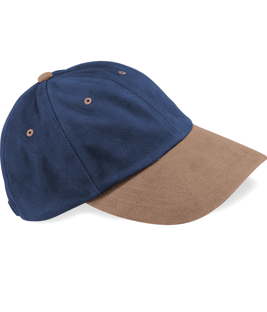 Casquette homme profil bas en coton brossé - 6 panneaux