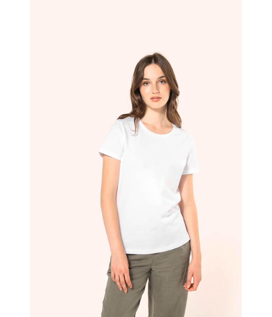 T-shirt Supima® col rond manches courtes femme