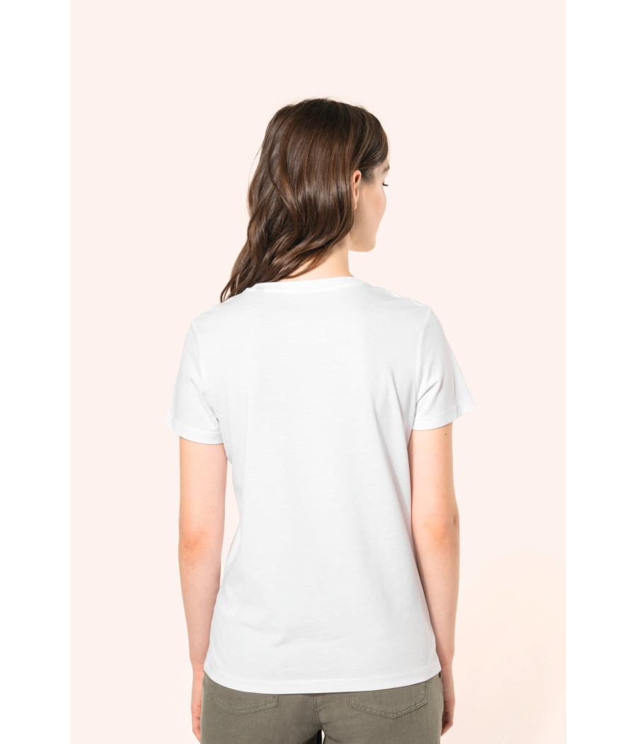T-shirt Supima® col rond manches courtes femme