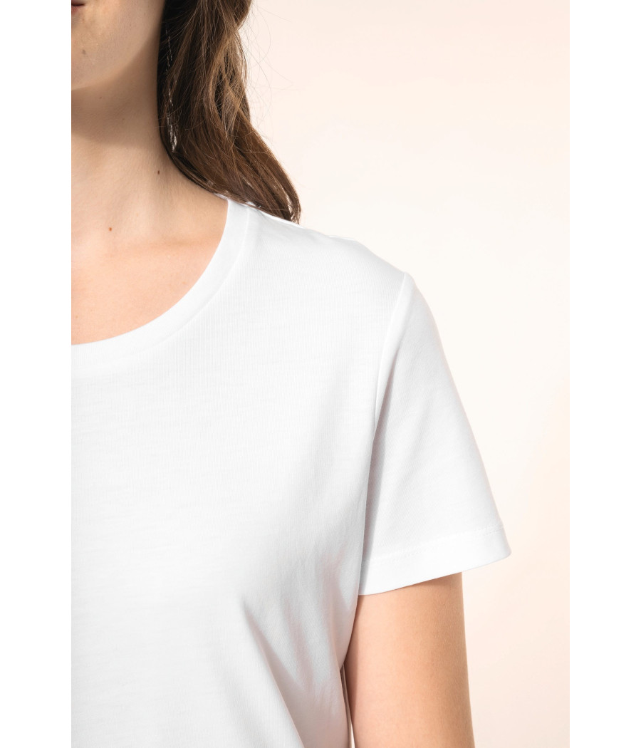 T-shirt Supima® col rond manches courtes femme