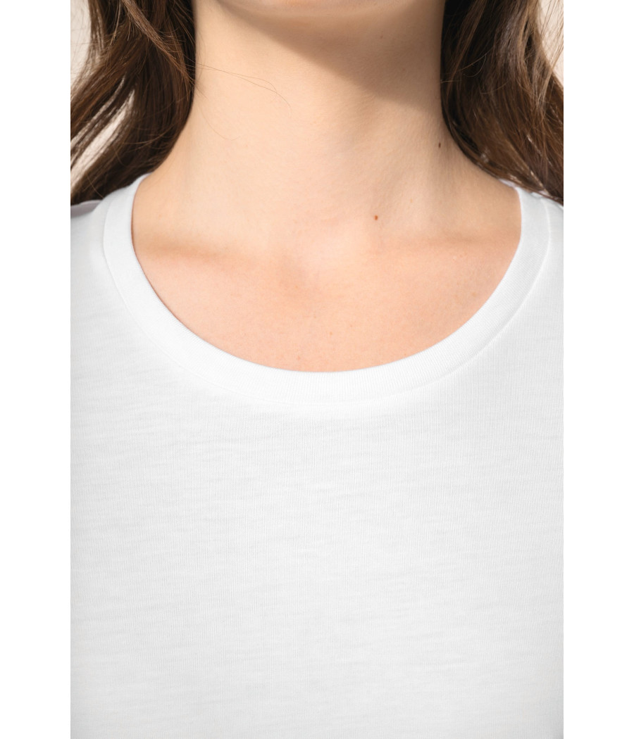 T-shirt Supima® col rond manches courtes femme