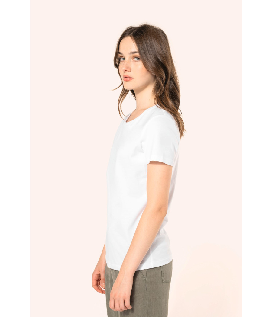 T-shirt Supima® col rond manches courtes femme