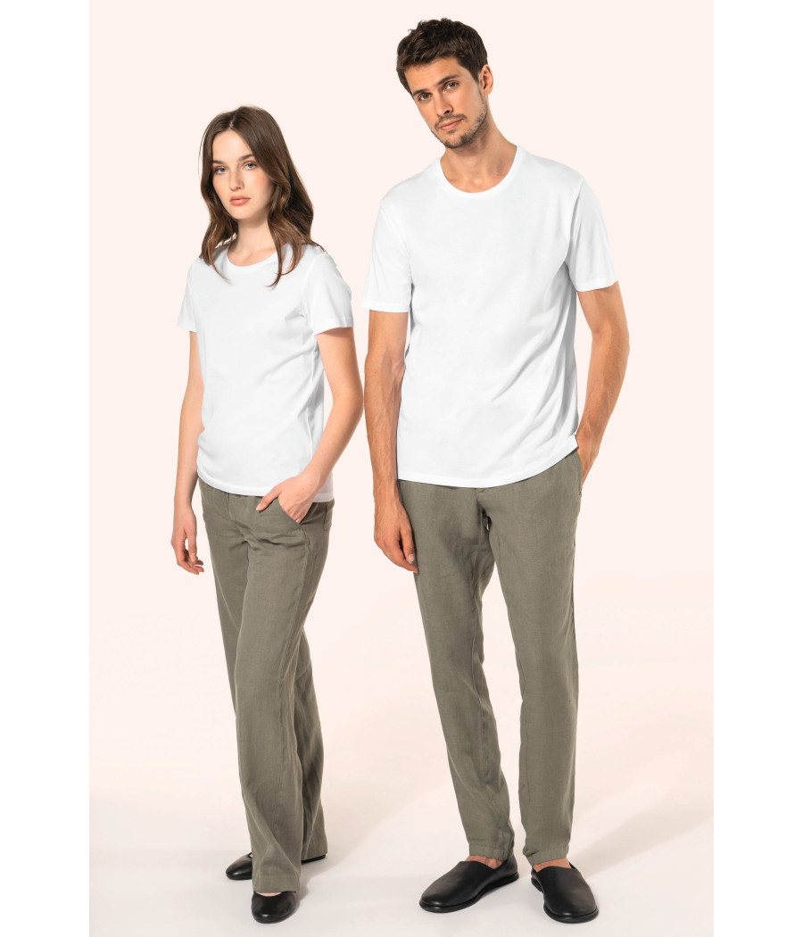 T-shirt Supima® col rond manches courtes femme