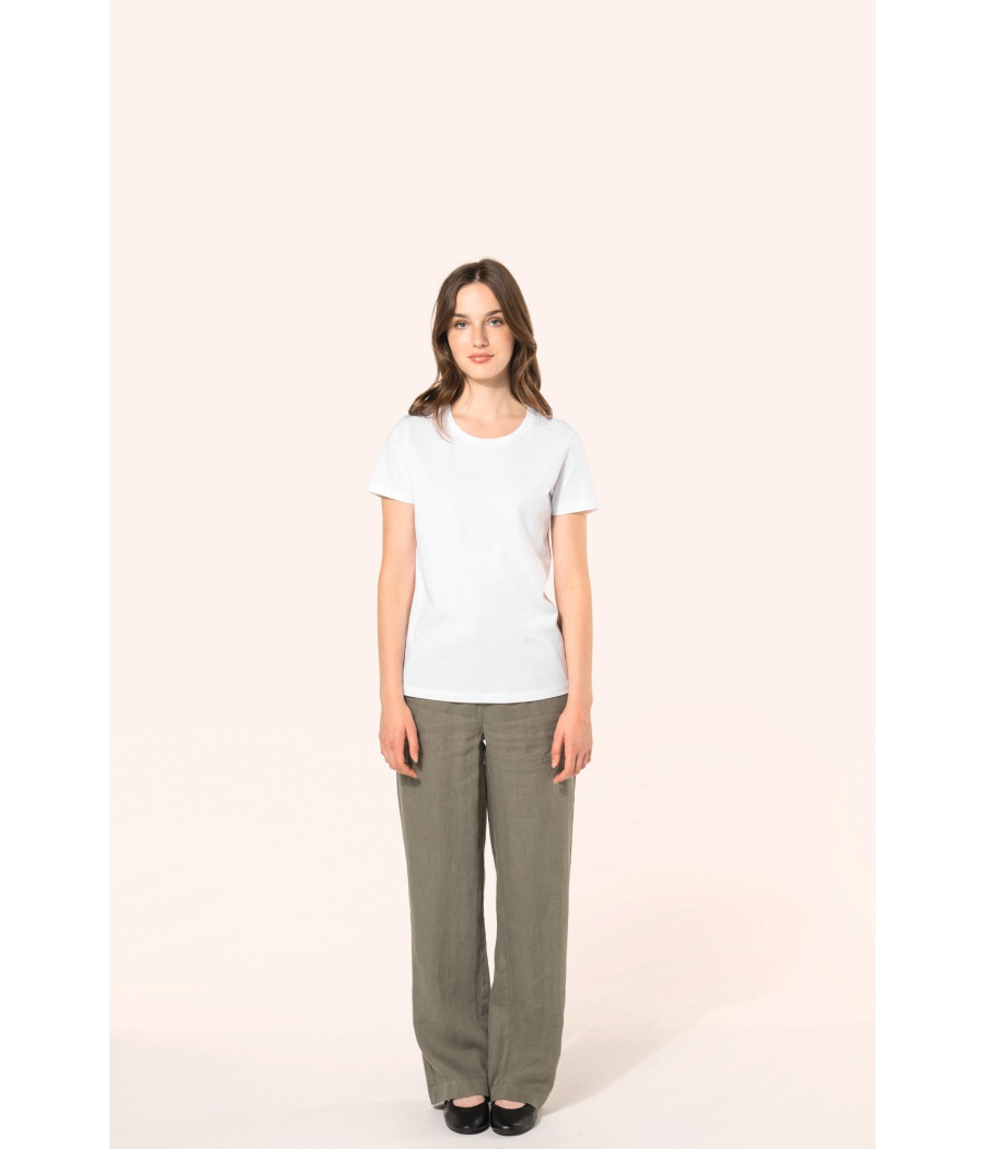 T-shirt Supima® col rond manches courtes femme