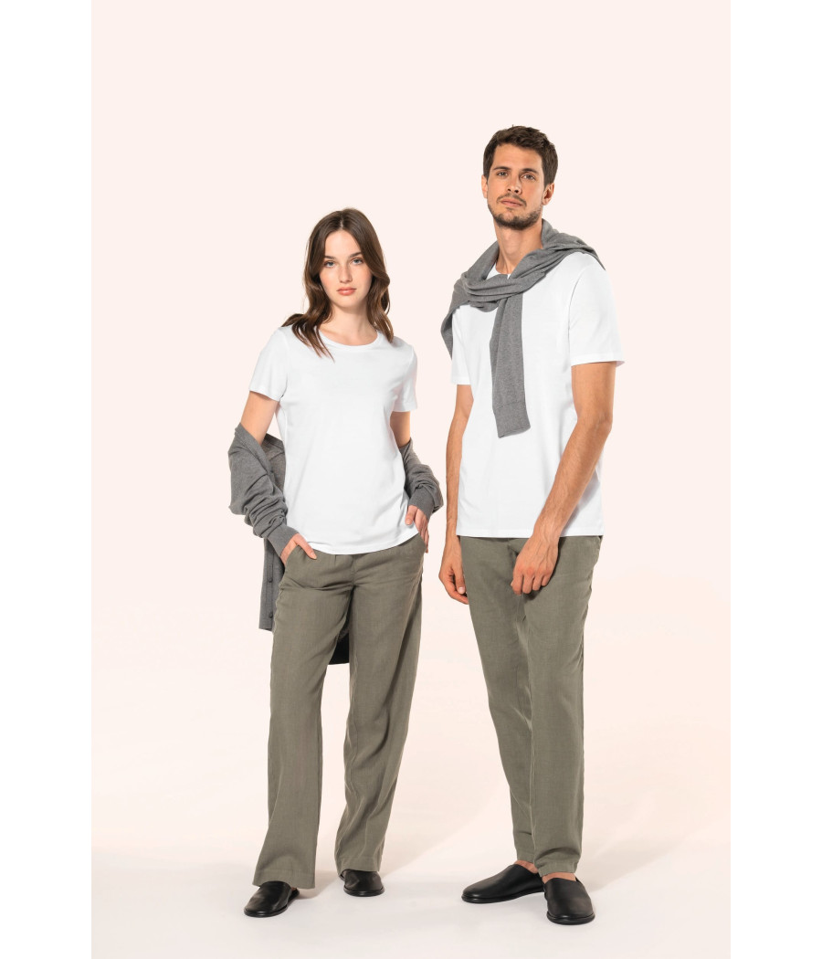 T-shirt Supima® col rond manches courtes femme