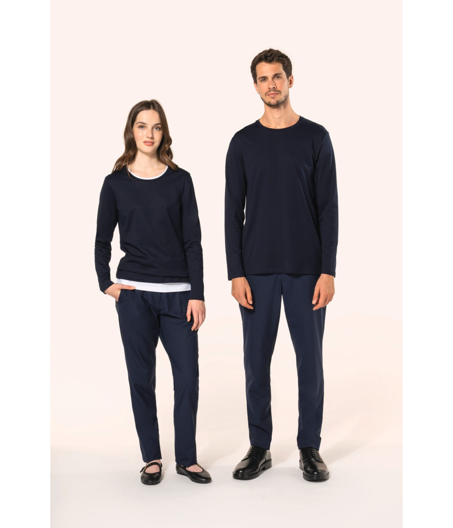 T-shirt Supima® col rond manches longues femme