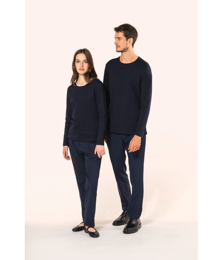 T-shirt Supima® col rond manches longues femme