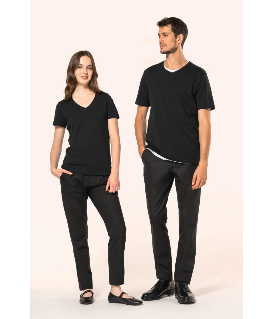 T-shirt Supima® col V manches courtes femme