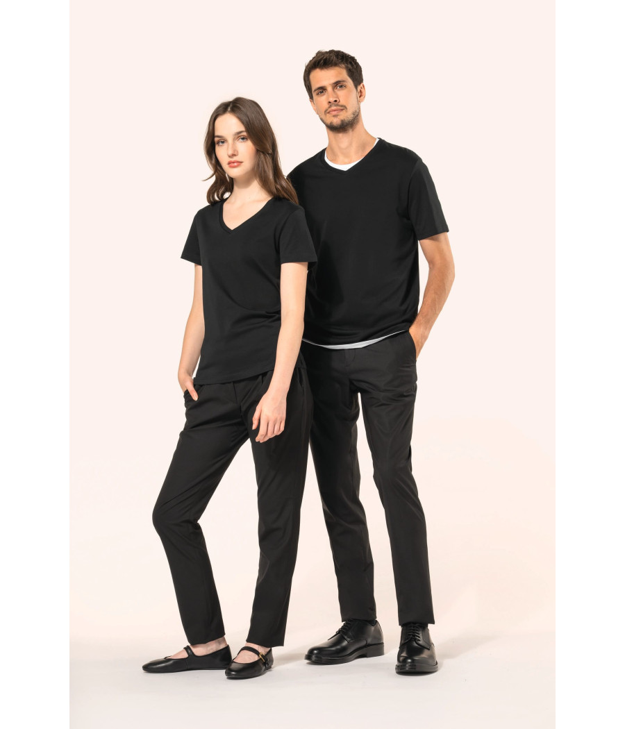 T-shirt Supima® col V manches courtes femme