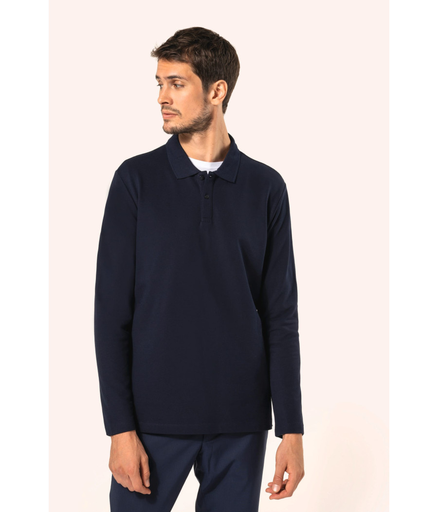 Polo Supima® manches longues homme