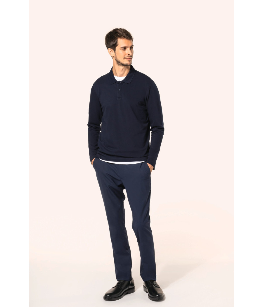 Polo Supima® manches longues homme