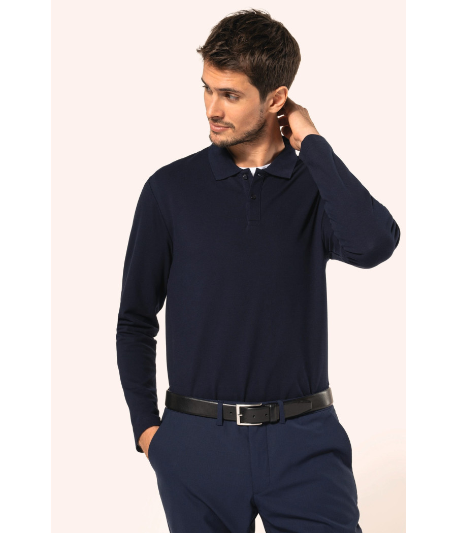 Polo Supima® manches longues homme