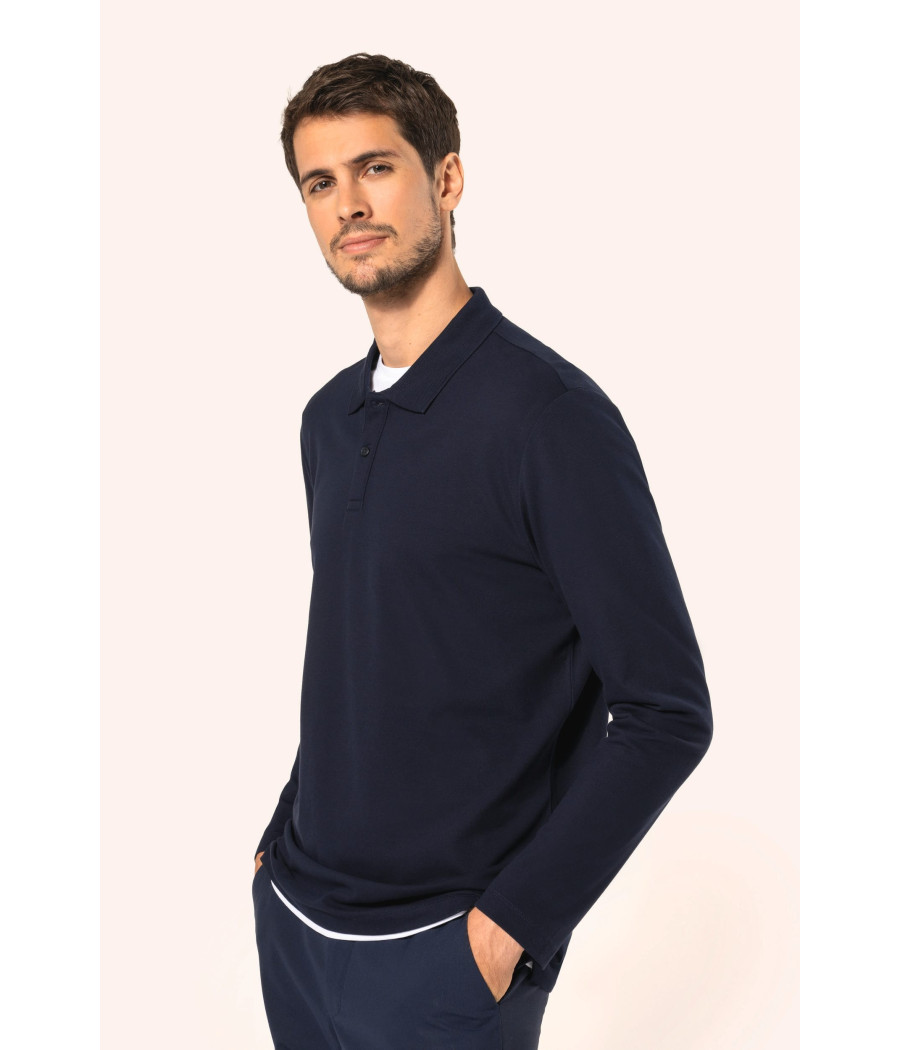 Polo Supima® manches longues homme