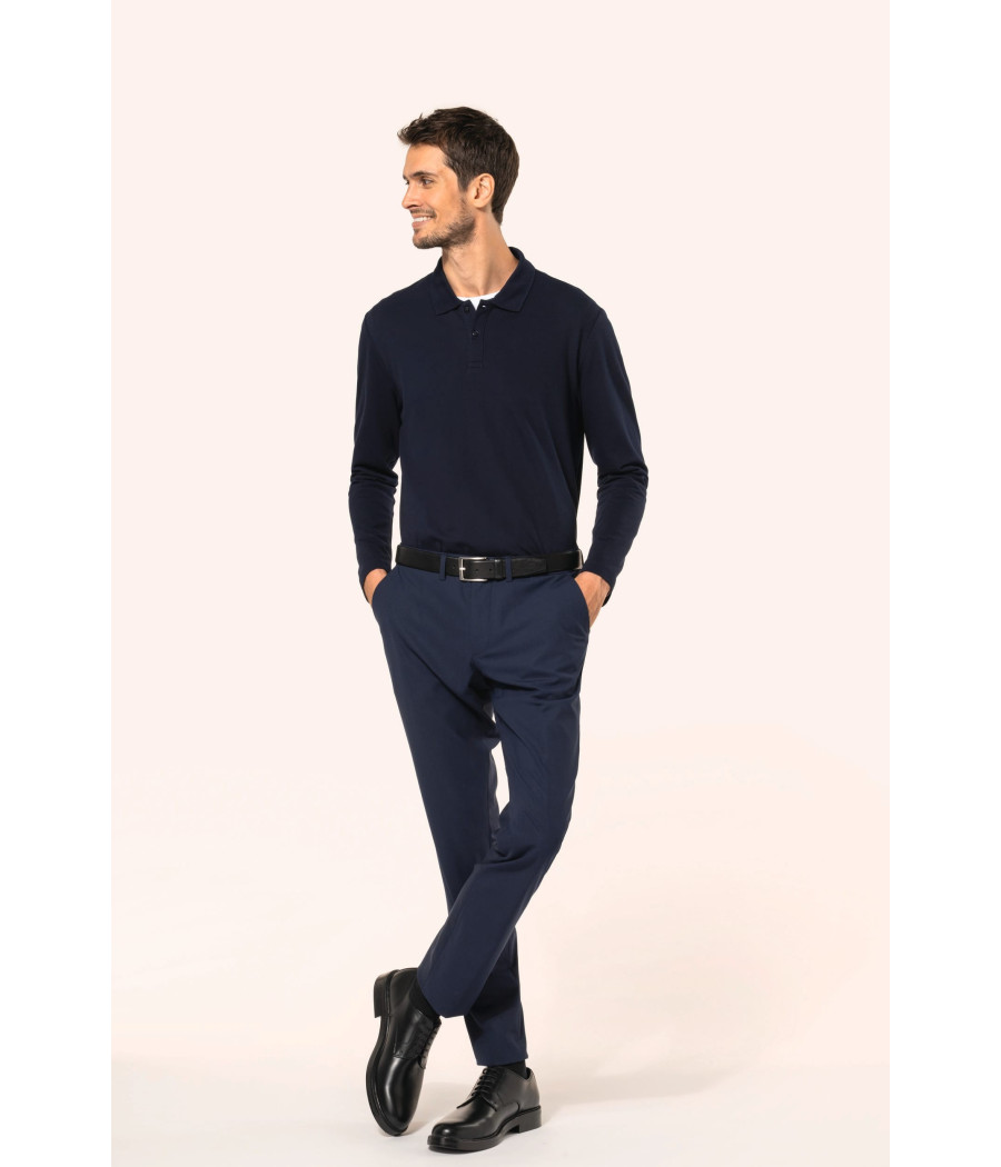 Polo Supima® manches longues homme