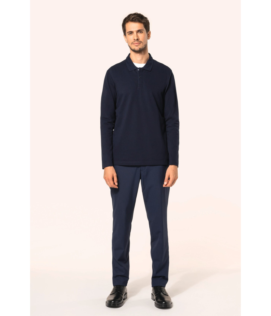 Polo Supima® manches longues homme