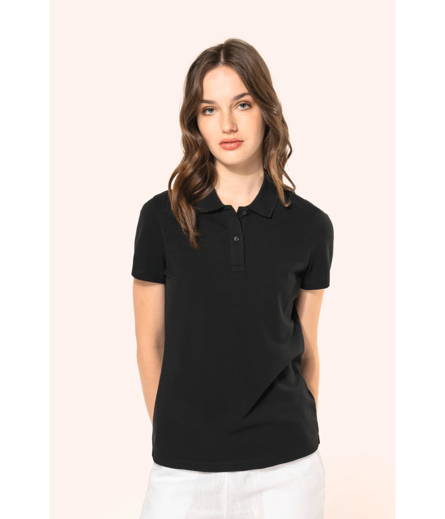 Polo Supima® manches courtes femme