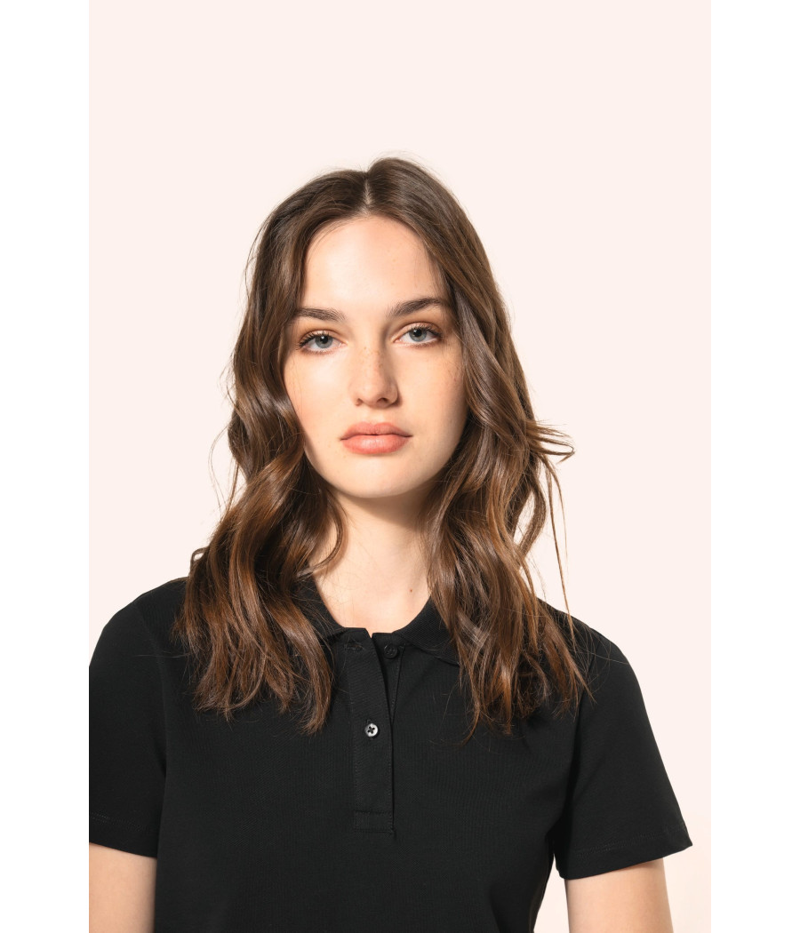 Polo Supima® manches courtes femme
